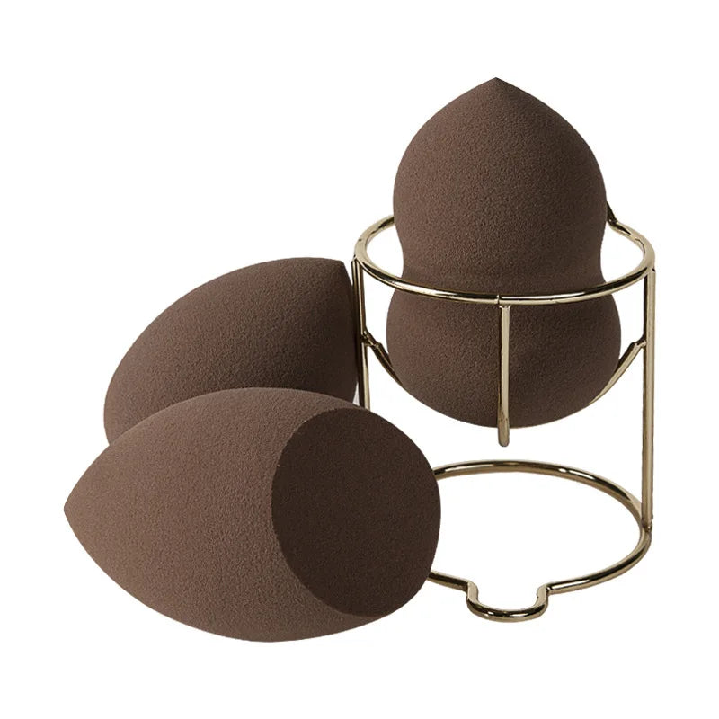 Conjunto de 12 esponjas de maquiagem, adequadas para aplicação de BB cream líquido e em pó, esponja de maquiagem tipo ovo para uso seco e molhado.