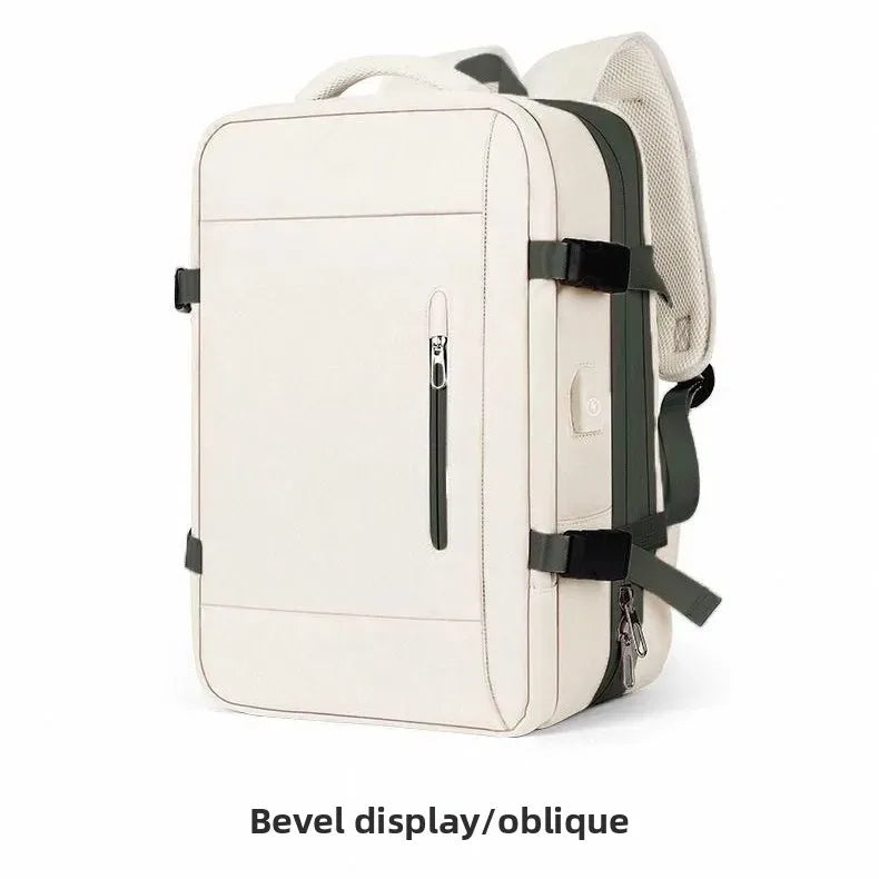 Mochila de viagem expansível de grande capacidade, bolsa de ombro dupla para viagens de negócios, montanhismo e transporte de computador