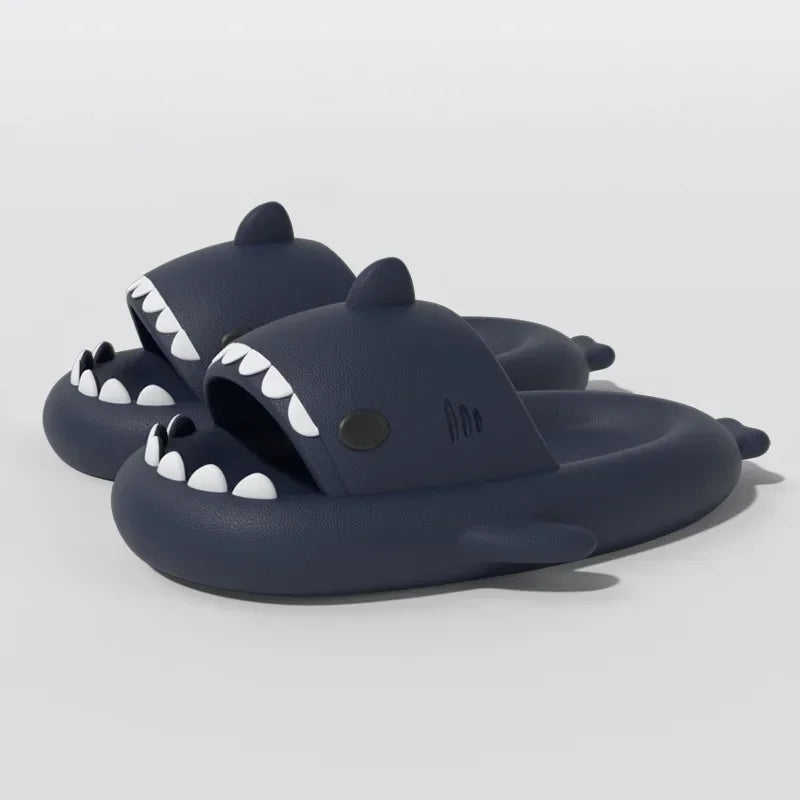 Casa tubarão chinelo nuvem mulher clapper slides verão praia interior eva sandálias masculino engraçado não deslizamento sapato senhoras feminino tênis