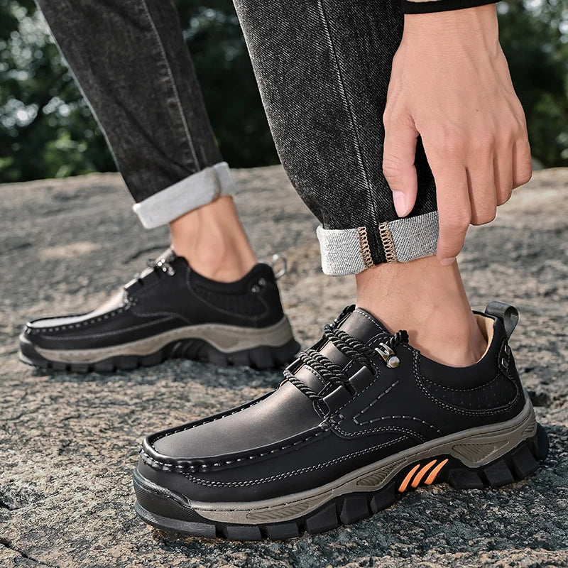 Nova chegada dos homens sapatos casuais feitos à mão mocassins de couro genuíno confortáveis sapatos de caminhada masculinos mocassins de qualidade tênis masculinos
