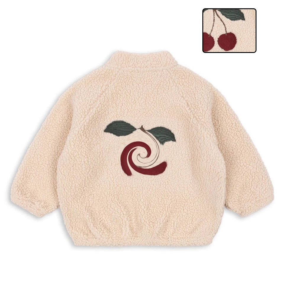 2024 inverno ks crianças algodão lã de cordeiro quente outerwear roupas meninas impressão casacos do bebê meninos mais jaquetas de lã crianças roupas