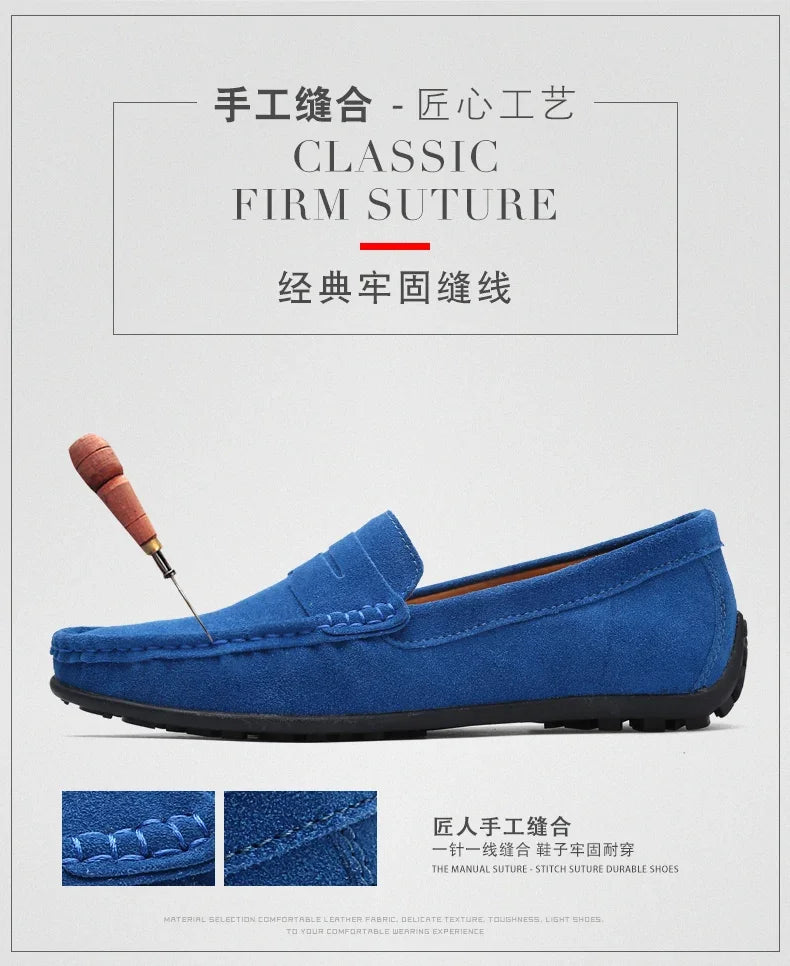 Couro do plutônio camurça de vaca sapatos masculinos marca luxo casual formal mocassins calçados preto masculino sapatos de condução hombres