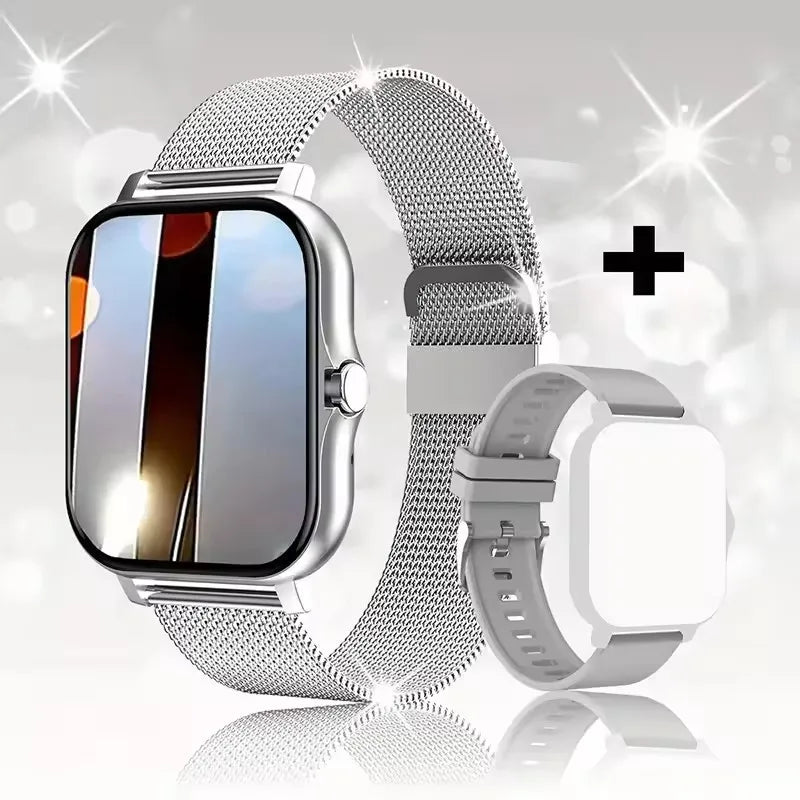 Relógio Inteligente 2026 para Android e iOS, Tela Colorida de 1.83 Polegadas, Bluetooth, Atende Chamadas, Monitor de Fitness, Smartwatch para Mulheres e Homens, Novo