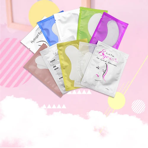 50 pares de remendo de extensão de cílios hidrogel almofada de olho gel adesivo de papel sob almofadas de olho remendos de cílios ferramenta de maquiagem suprimentos de beleza