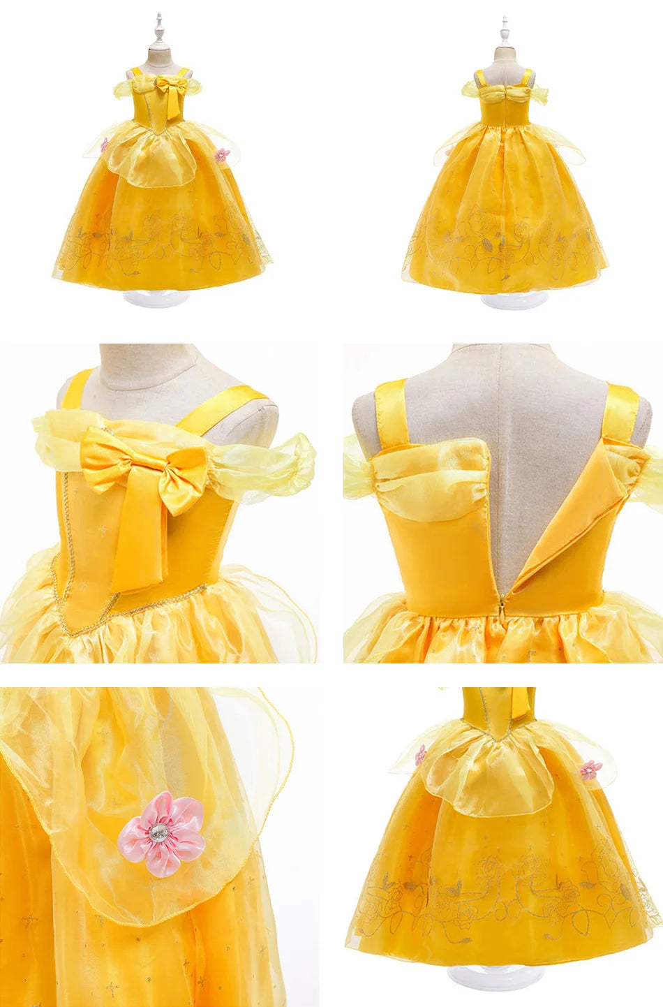 Meninas halloween belle vestidos menina neve branca vestido crianças natal carnaval cosplay roupas crianças trajes de princesa
