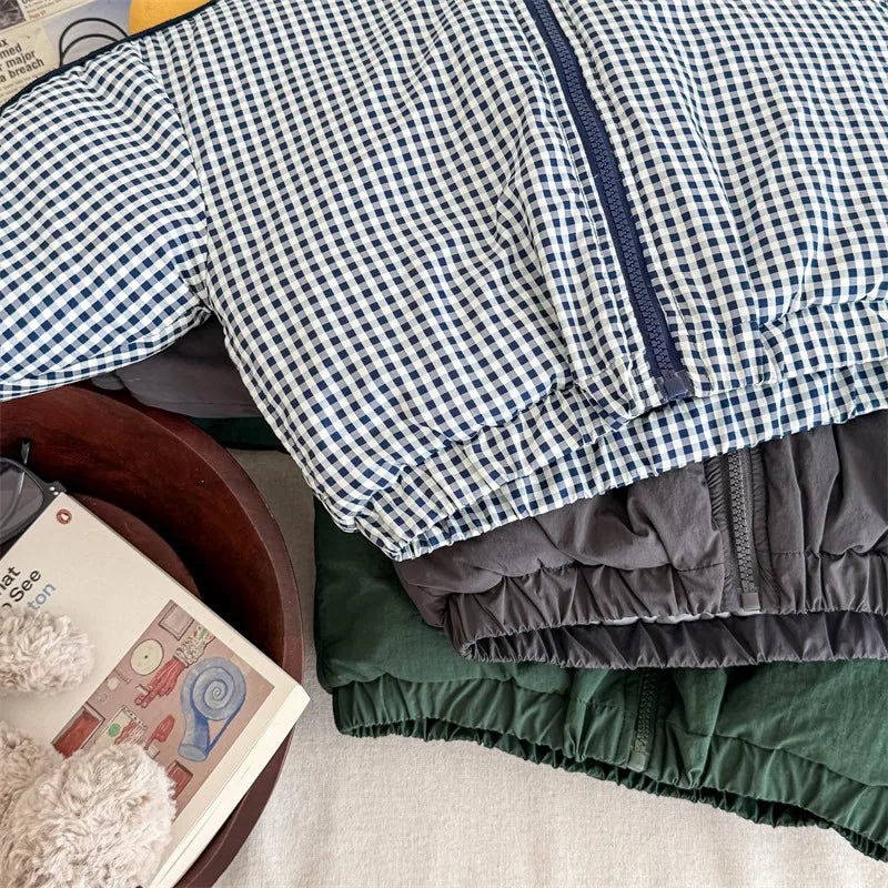 2024 inverno novas crianças manga longa quente carta casaco mais veludo grosso meninos para baixo jaquetas do bebê meninas acolchoado jaqueta crianças roupas