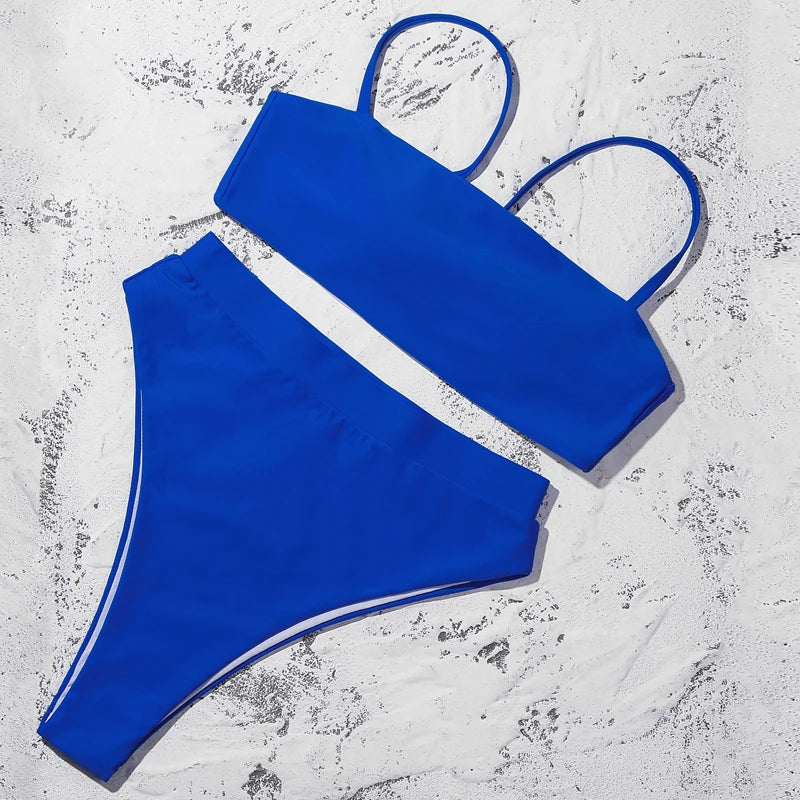 ZTVitality Sexy Bikini 2021 Venda quente Biquinis Cor sólida Cintura alta Biquini Push Up Biquínis Brasileiro Leopardo Summer Feminino Bikinis S-XL