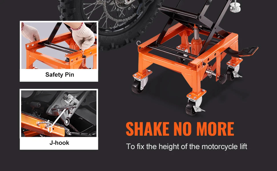 SucceBuy Mesa de elevação hidráulica para motocicleta, 350 lbs, tesoura, elevador hidráulico, suporte para dirt bike
