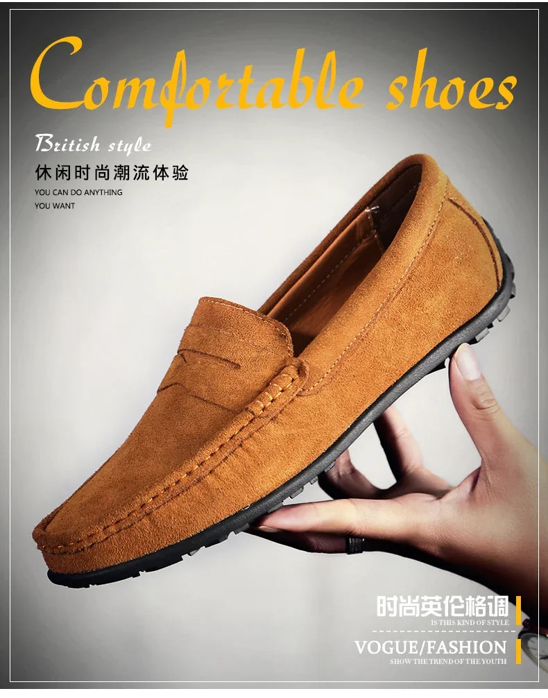 Couro do plutônio camurça de vaca sapatos masculinos marca luxo casual formal mocassins calçados preto masculino sapatos de condução hombres