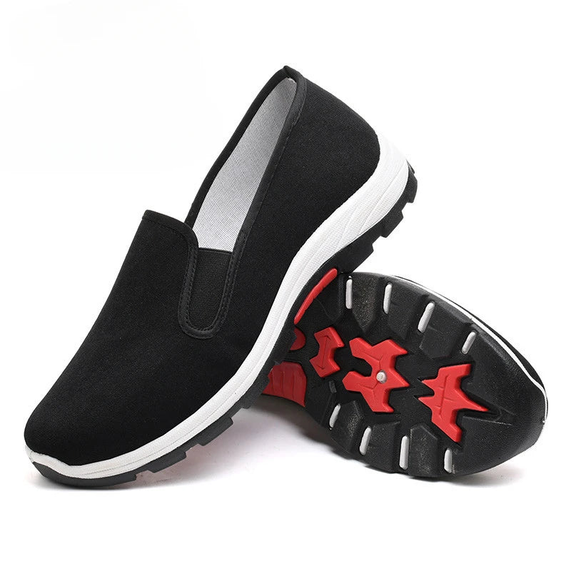 Clássico masculino algodão pano sapatos tradicional chinês tai-chi tênis de treinamento de arte marcial respirável wearable calçado esportivo