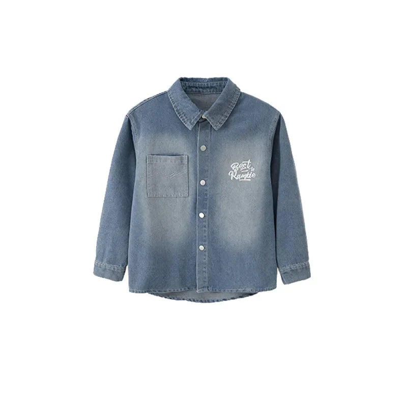 Crianças menino menina solta casual streetwear moda hip hop crianças denim camisa calça jeans define ternos agasalho roupas de palco traje