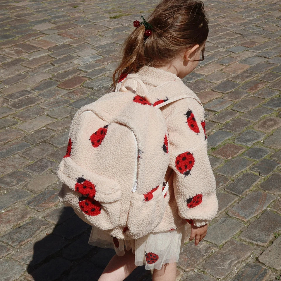 2024 inverno ks crianças algodão lã de cordeiro quente outerwear roupas meninas impressão casacos do bebê meninos mais jaquetas de lã crianças roupas