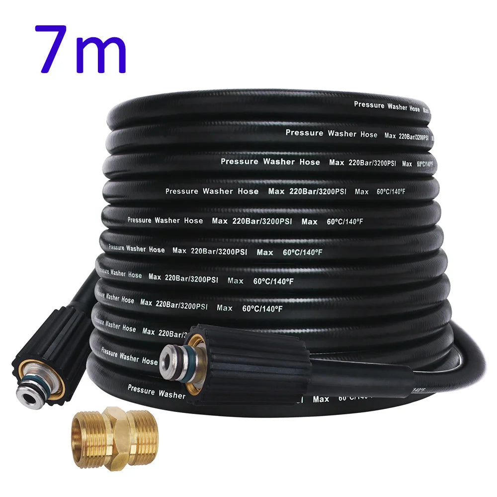 Mangueira de lavagem de alta pressão, cabo de mangueira para lavagem de carro, mangueira de extensão de limpeza de água M22-Pin 14/15 para karcher elitech interskol huter