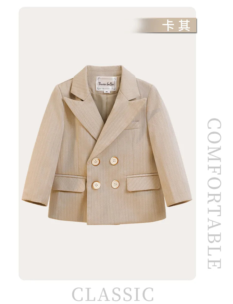 Meninos primavera outono terno jaqueta crianças festa blazers fraque topo crianças vestido formal casamento smoking desempenho casaco de manhã