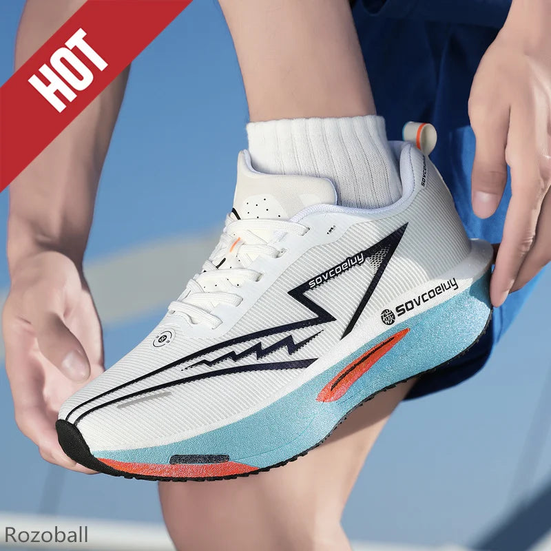 Tênis de Corrida com Placa de Carbono Especial para Maratona, Respirável e Leve, Confortável para Mulheres, Sneakers Antiderrapantes