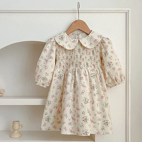 2025 nova primavera irmã vestido crianças roupas crianças vestidos de princesa manga comprida algodão bordado 1-6yrs bebê menina vestido de festa