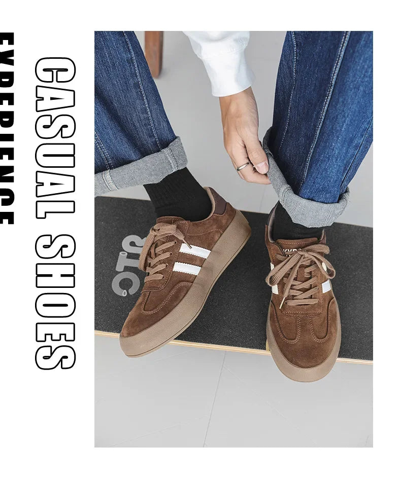 Sapatos de tabuleiro casuais de sola grossa para homens sola grossa sapatos casuais tênis de couro tudo sola macia dentro aumentar sapatos