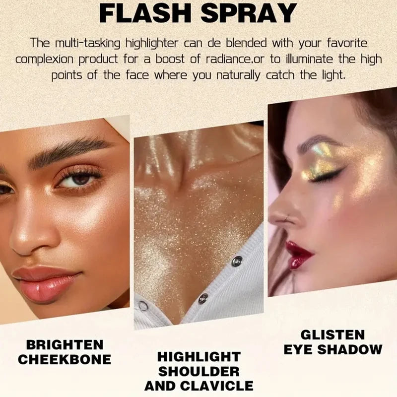 Glitter iluminador em pó diamante alto brilho em pó cosméticos brilhante alta luz brilho rosto corpo iluminador maquiagem para mulher