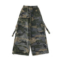 Crianças baggy camuflagem calças de carga com bolso para a menina streetwear y2k camo calças crianças harajuku coreano hip hop sweatpants