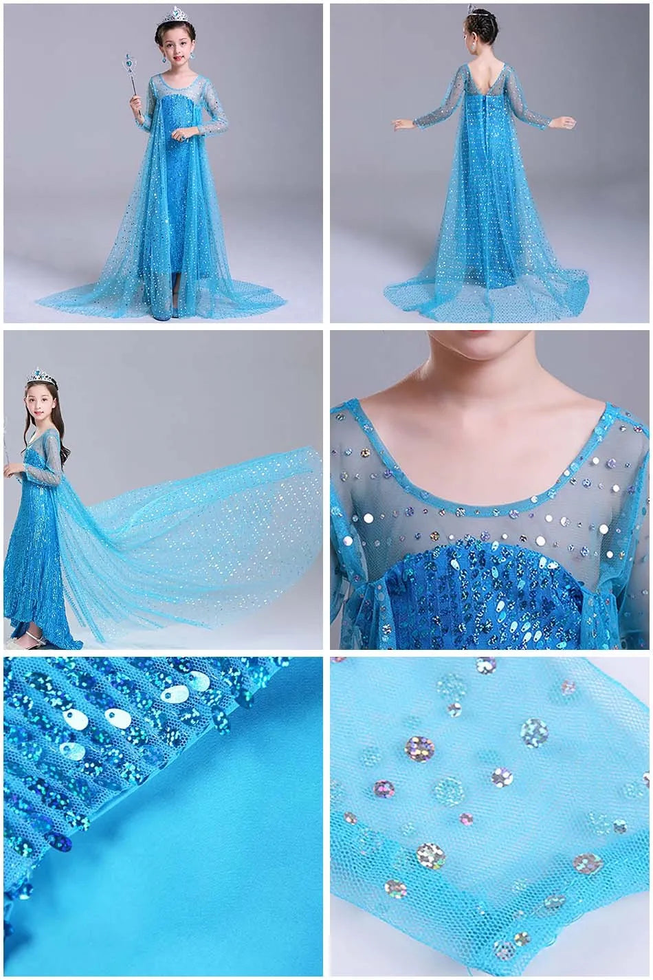 3 5 6 8 10 anos meninas elsa 2 traje crianças halloween cosplay vestido de princesa crianças festa de aniversário vestidos roupas acima