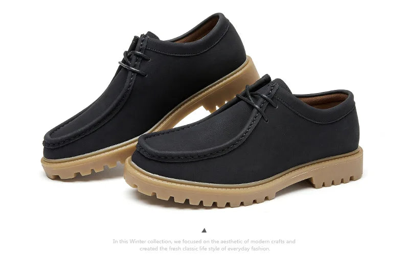 Sapatos casuais de couro mocassins clássicos masculinos rendas até derby sapatos retro workwear sapatos de alta qualidade ao ar livre sapato de caminhada de montanha