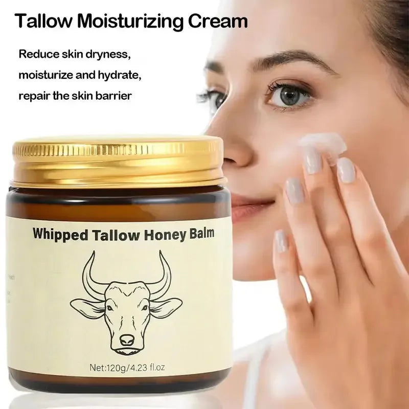 Creme Hidratante de Mel de Manfe Tallow - Hidratação Profunda Nutritivo Iluminador Reparação de Vermelhidão Minimizador de Poros para Mulheres Sensíveis Dr