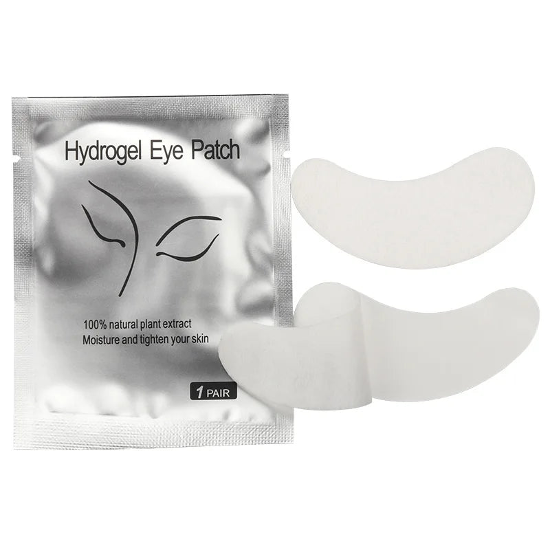50 pares de cílios sob os olhos remendos almofada de isolamento remover hidrogel olho remendo adesivo junta extensão de cílios ferramentas de maquiagem