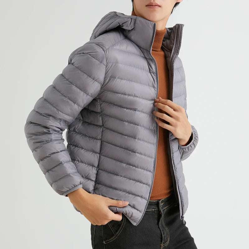 Homem 90% pato para baixo jaqueta com capuz inverno outono casaco masculino ultra leve jaquetas quentes outwear parkas ao ar livre roupas de campanha