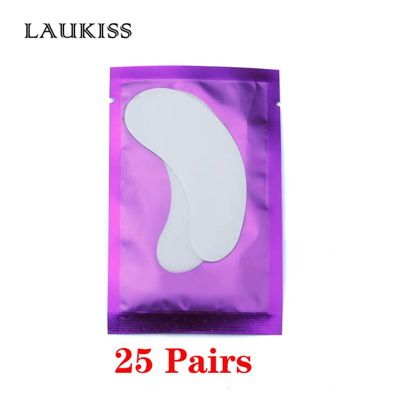 25/50/100 pares de manchas de olho sob as almofadas de cílios para a construção de manchas de papel hidrogel adesivos sem fiapos rosa para cílios postiços LAUKISS
