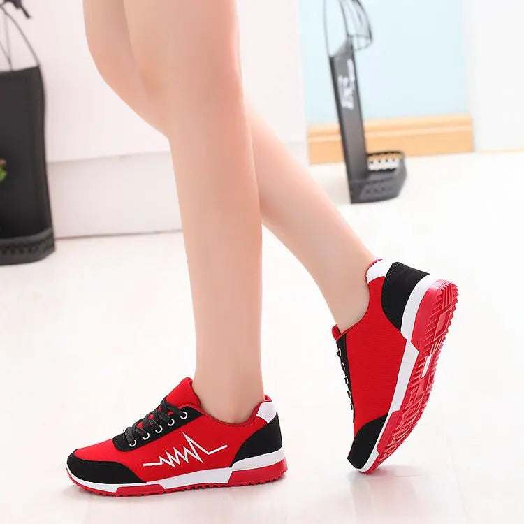 2024 sapatos de cunha mulher malha sapatos femininos designers de luxo rendas vermelho preto tênis feminino casual chaussures femme cesta femme
