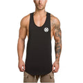 Marca roupas de ginástica algodão singlets canotte musculação stringer tanque superior dos homens camisa de fitness muscular caras sem mangas colete tanktop