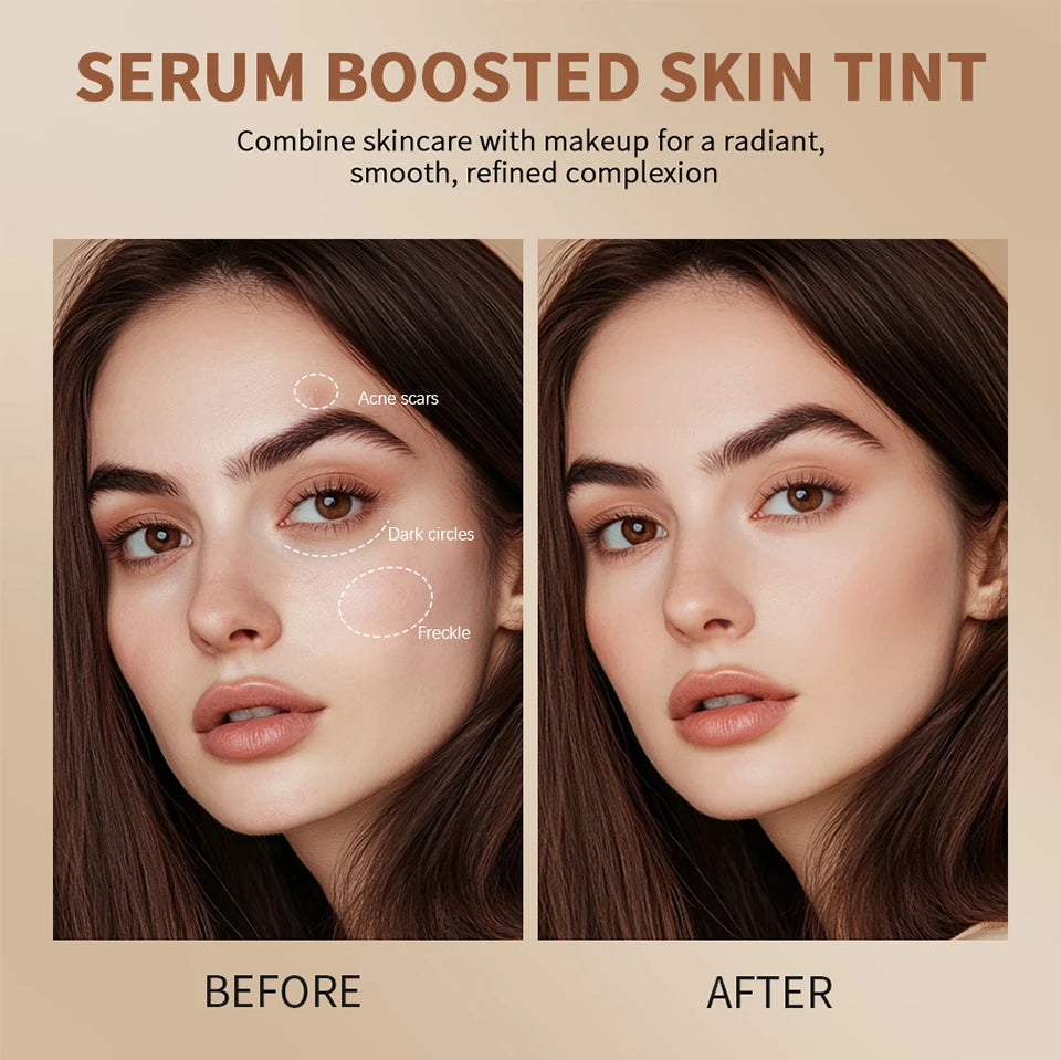 Borracha mágica fundação vara soro impulsionado matiz da pele fundação vara suave plumper altura cobertura viagem bronze fundação