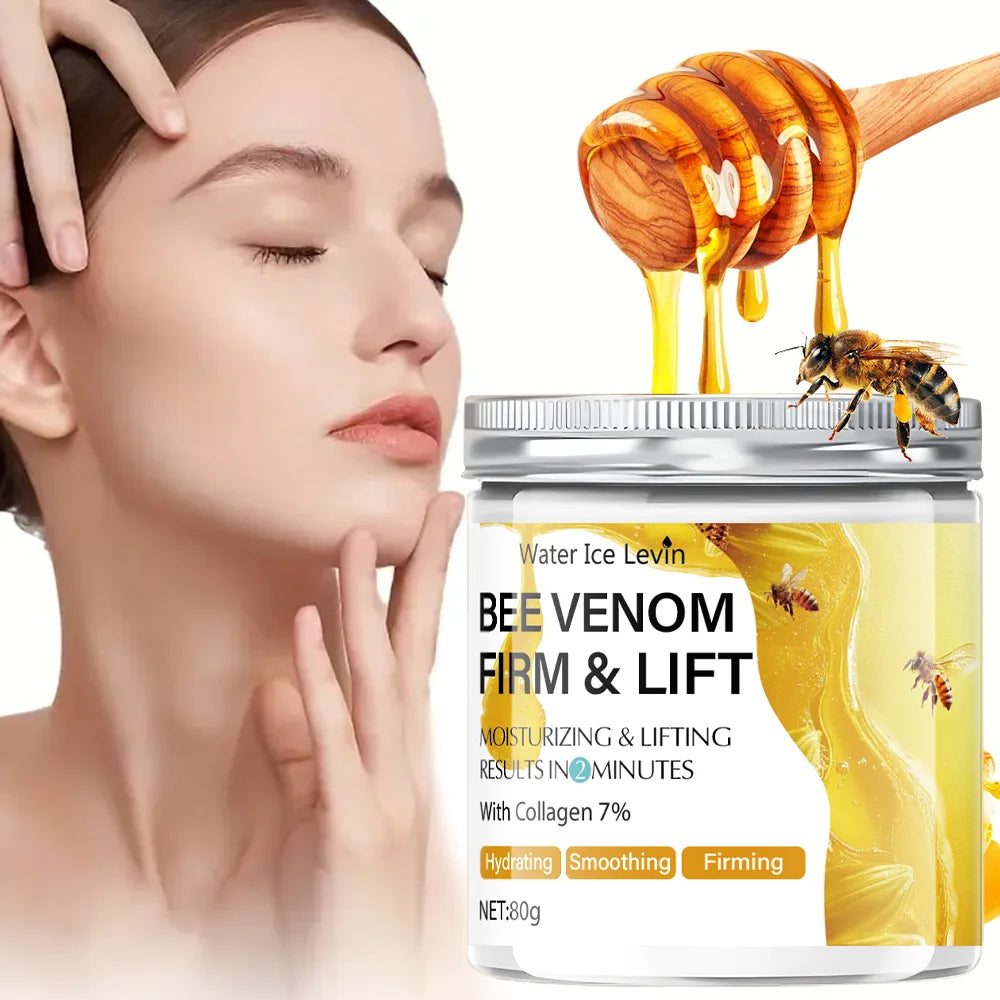 Creme Firmador e Reafirmante com Veneno de Abelha - 80g, Absorve em 2 Minutos, Não Oleoso e Hidratante, Adequado para Todos os Tons de Pele Clara, Fórmula Sem Álcool, Ilumina e Uniformiza o Tom da Pele