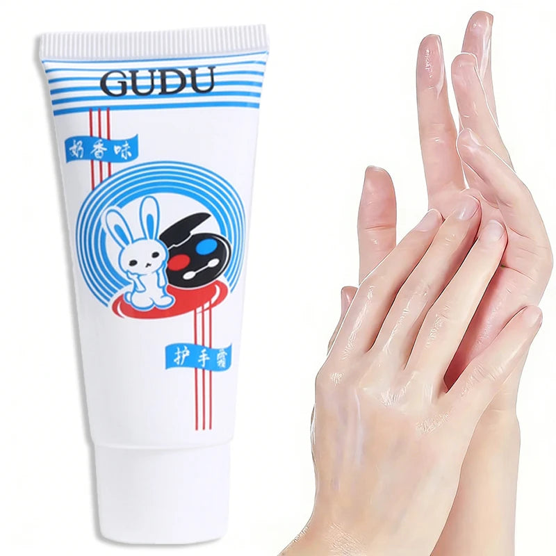 Creme para as mãos com sabor de coelho branco, novo creme para as mãos com fragrância mais vendida, hidratante duradouro, creme para as mãos rachadas para o inverno