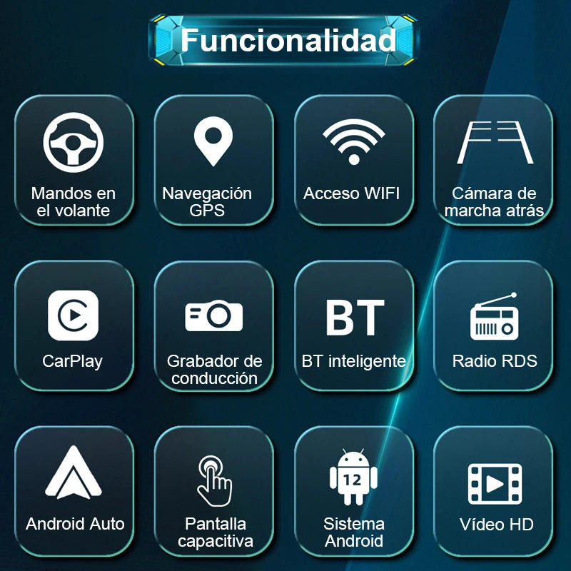 Rádio multimídia para carro com GPS Android player Universal, Carplay, Wifi, para Volkswagen Golf 5, 6, Polo, Passat B6, B7, CC, Skoda