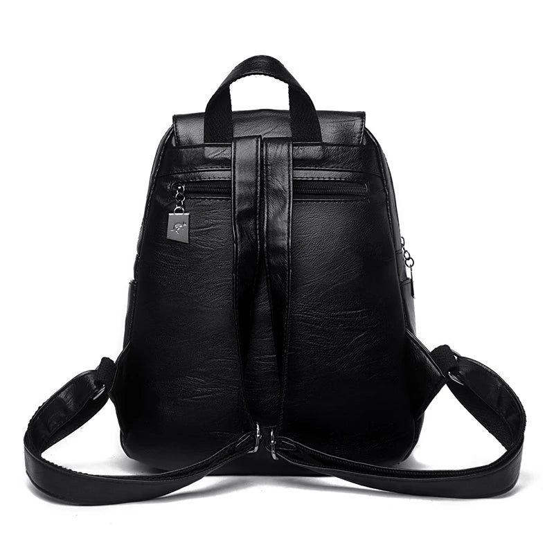 Mochilas de couro vintage para mulheres, bolsa escolar para meninas, mochila de viagem para senhoras, mochila feminina de alta qualidade, nova