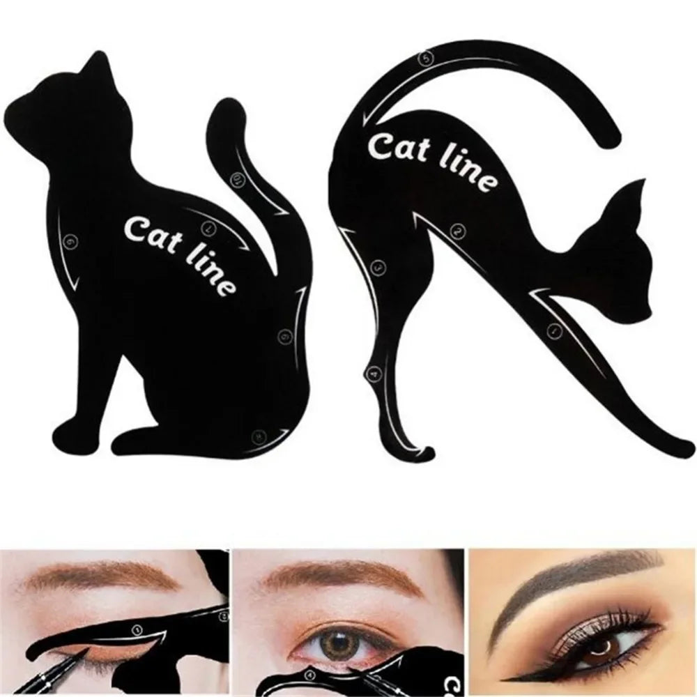 Lápis Delineador Líquido Dual End Black, Pro Impermeável, Maquiagem de Longa Duração, Eye Liner Pen, Linha Cat, Eye Stencils