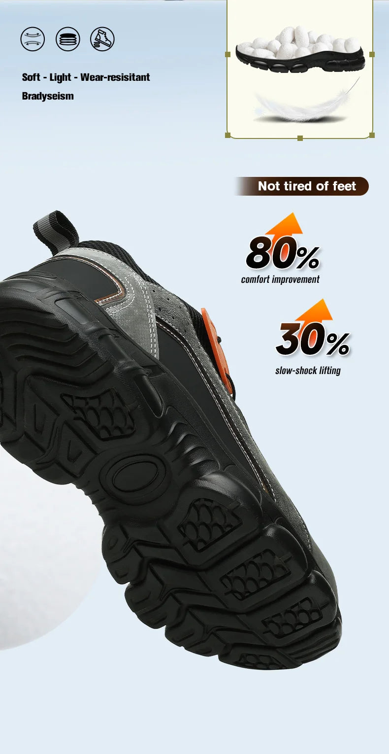 Sapatos de segurança de trabalho de dedo do pé de aço masculino leve indestrutível botas de trabalho de segurança homens proteção tênis de trabalho tamanho 47 48