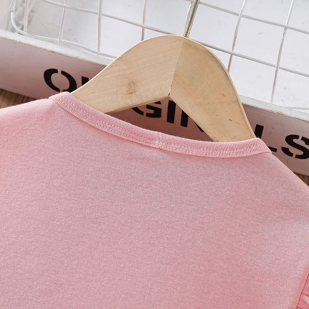 Primavera outono meninas camiseta de algodão topos para crianças dos desenhos animados camisas manga longa blusa do bebê da criança roupas inferiores