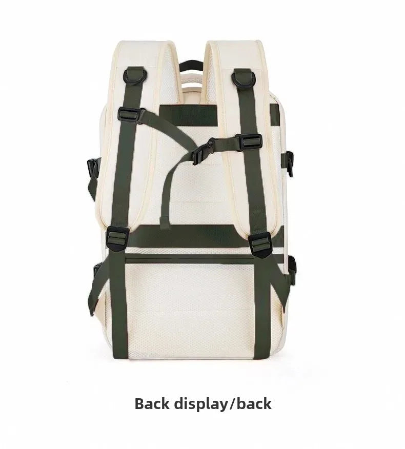 Mochila de viagem expansível de grande capacidade, bolsa de ombro dupla para viagens de negócios, montanhismo e transporte de computador