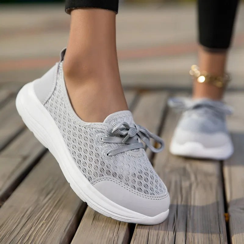 Yrzl mulher tênis deslizamento em sapatos casuais malha respirável confortável macio clássico condução mocassins sapatos para senhoras