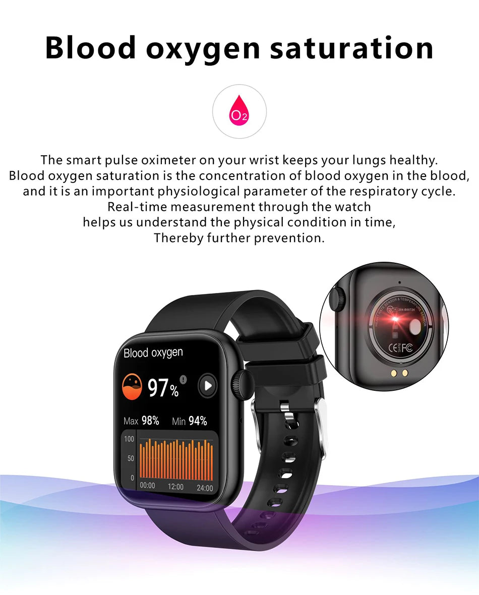 LIGE-Full Touch Screen Smart Watch para mulheres, Bluetooth Call, relógios impermeáveis, Sport Fitness Tracker, Smartwatch para senhora