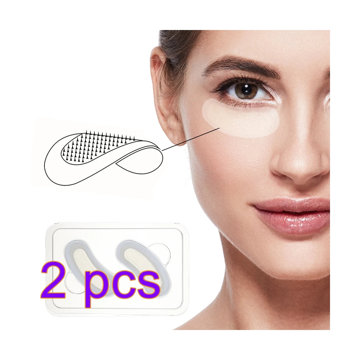 Ácido hialurônico microagulha remendos para os olhos máscara para anti envelhecimento olheiras hidratante sob almofadas de gel para os olhos cuidados com a pele