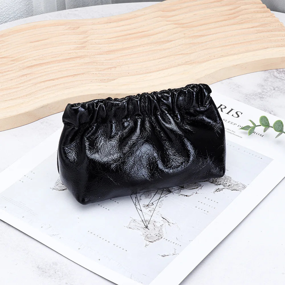Carteira de couro genuíno das mulheres bolsa de moedas para senhoras clipe dinheiro bolso embreagem batom fone de ouvido bolsa de armazenamento bolsos
