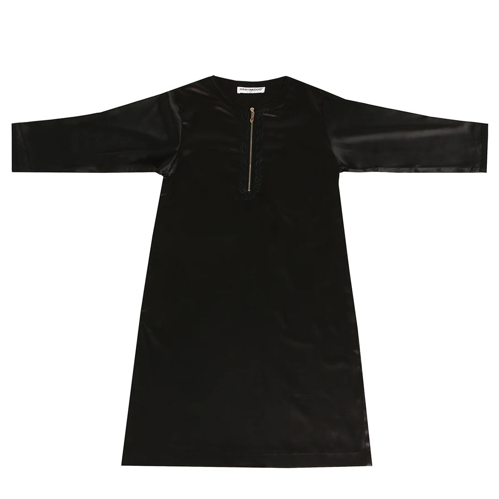 Crianças muçulmanas Abaya Ramadan Jubba Prayer Thobe, vestido longo islâmico para crianças, vestido com o pescoço para meninos, Kaftan Dubai e árabe