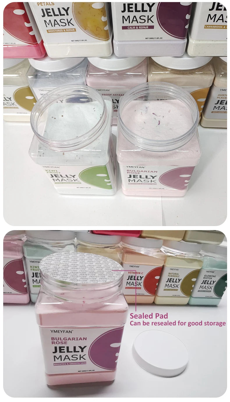 Máscara facial de gelatina em pó para tratamentos faciais, suprimentos para esteticistas, beleza profissional, cuidados com a pele, atacado, máscara em massa
