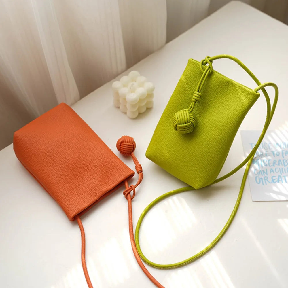 Mini sacos crossbody para All-Match Phone Pouch, grande capacidade Coin Purse, macio PU, leve, novo
