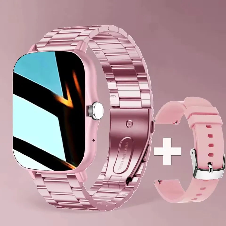Relógio Inteligente 2026 para Android e iOS, Tela Colorida de 1.83 Polegadas, Bluetooth, Atende Chamadas, Monitor de Fitness, Smartwatch para Mulheres e Homens, Novo