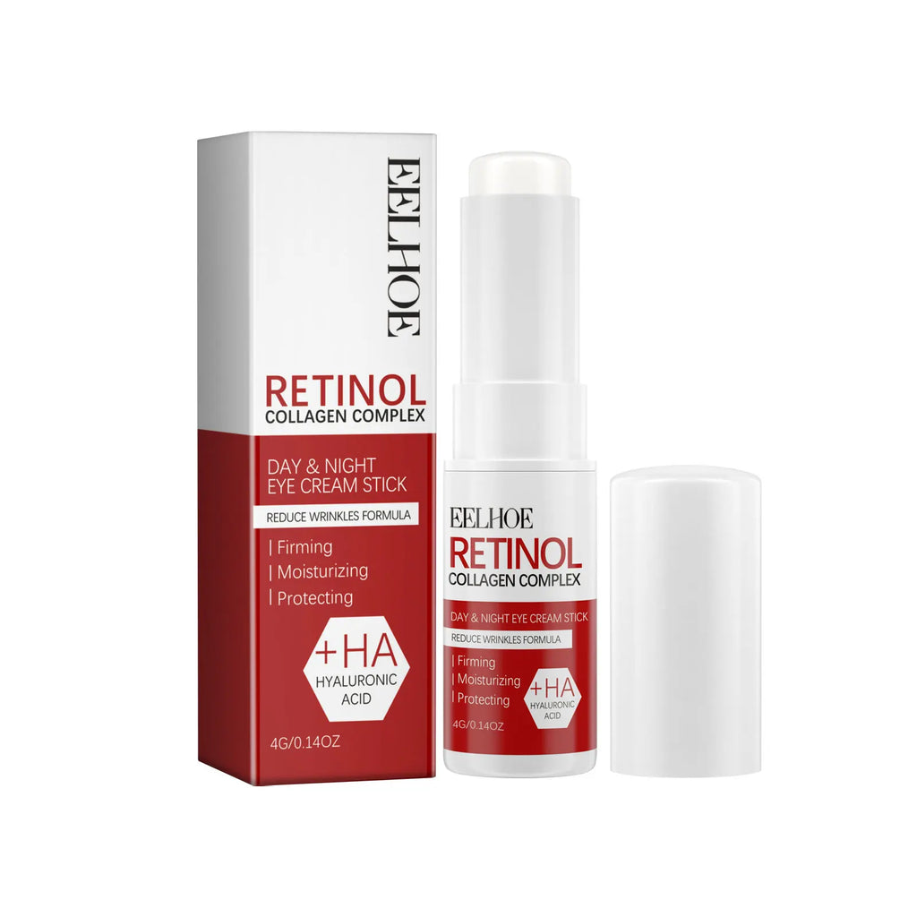 Eelhoe retinol olho vara 4g sob tratamento ocular círculo escuro redução de inchaço anti envelhecimento rolo linhas finas hidratante