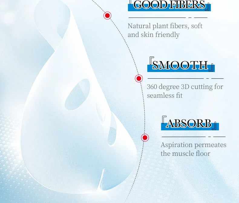 5 pçs sadoer máscaras de gelo para o rosto hidratação profunda hidratante brilho endurecimento máscara facial folha máscaras faciais beleza cuidados com a pele